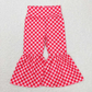 RTS NO MOQ Sibling Baby Girls Trousers 3 Colors Checkered Bell Bottom Pants