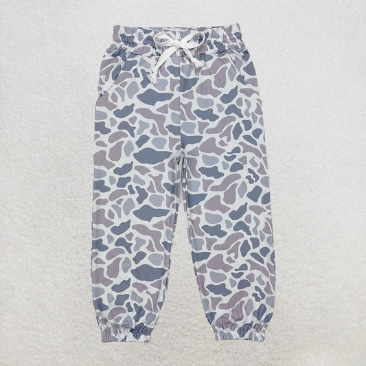 RTS NO MOQ Baby Girls Long Pants P0651 Light Grey Camo Southern Bottoms Pants