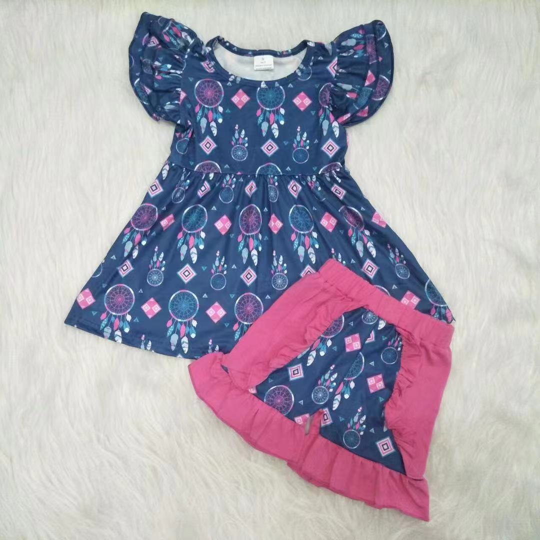 A13-1 Hot Selling Baby Girls Purple Set