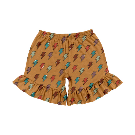 4.23 Preorder moq 5 Baby Girls Lightening Western sports shorts