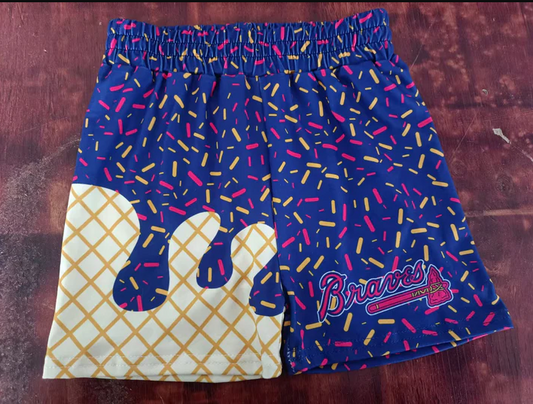 4.26 Preorder(moq 5) Baby Boys Hot Blue Bnaves Team Sports Shorts
