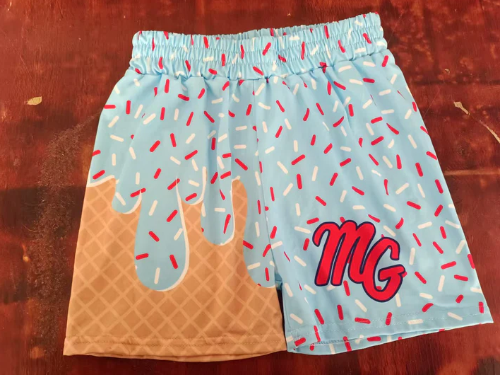 4.26 Preorder(moq 5) Baby Boys Team Red Mg Sports Shorts