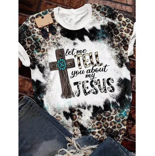 5.5 Preorder moq 5 Adult Women Western Let me tell you about my jesus Bleached Tee Shirts Tops
