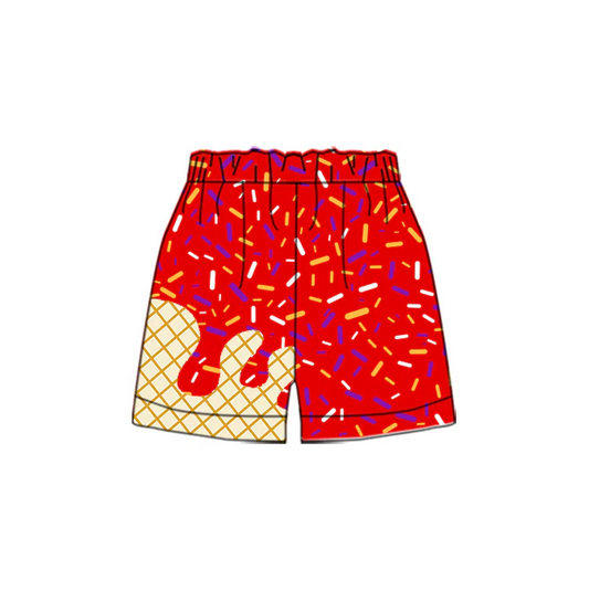 5.5 Preorder(moq 5) Baby Boys Team Red Ice Cream Drips Sports Shorts