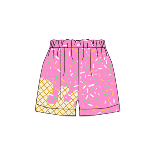 5.5 Preorder(moq 5) Baby Boys Team Pink Ice Cream Drips Sports Shorts