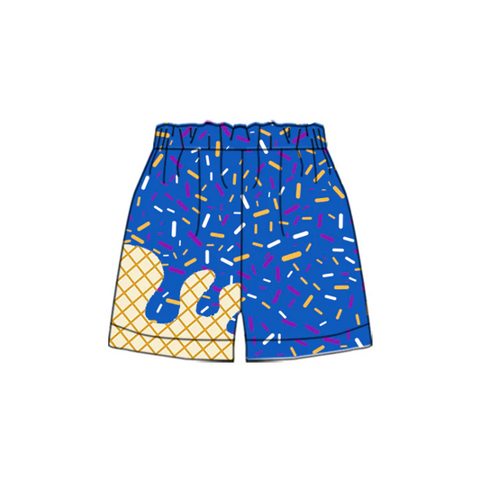 5.5 Preorder(moq 5) Baby Boys Team Blue Ice Cream Drips Sports Shorts