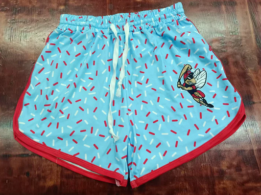 5.7 Preorder moq 5 Baby Girls Blue Bee Team Shorts Bottoms With Belt