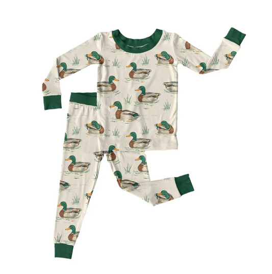 5.9 MOQ 5 Baby Boys Mallard Duck Pajama Set