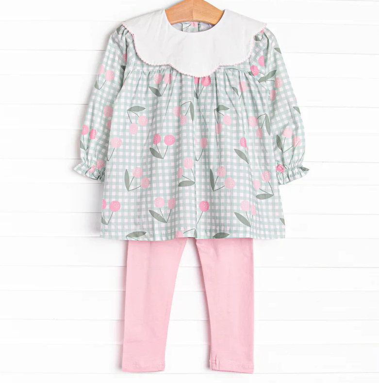 5.9 MOQ 5 Baby Girls Cherry Outfit