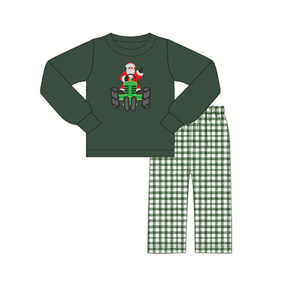 5.9 MOQ 5 Baby Boys Christmas Santa Tractors Set