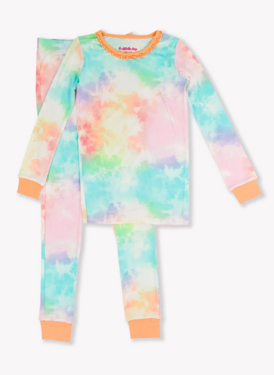 5.9 MOQ 5 Baby Boys Tie Dye Long Sleeve Pajama Set