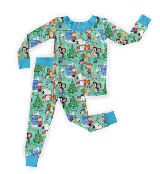 5.9 MOQ 5 Baby Boys Christgmas Is Coming Long Sleeve Pajama Set