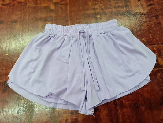 5.12 Preorder moq 5 Baby Girls Lavender Short Skirts Bottoms With Belt