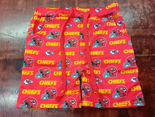 5.12 Preorder moq 5 Baby Boys Red Hats Chiefs Pockets Team Shorts Bottoms With Belt