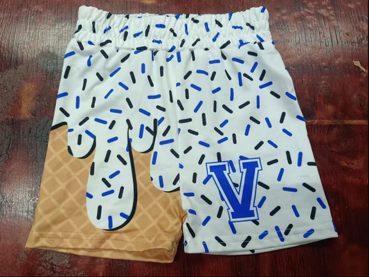 5.12 Preorder moq 5 Baby Boys Ice Cream Drip V Team Shorts Bottoms