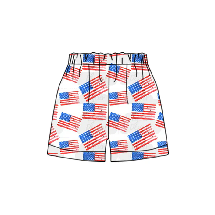 5.13 Preorder(moq 5) Baby Boys Flags Sports Shorts