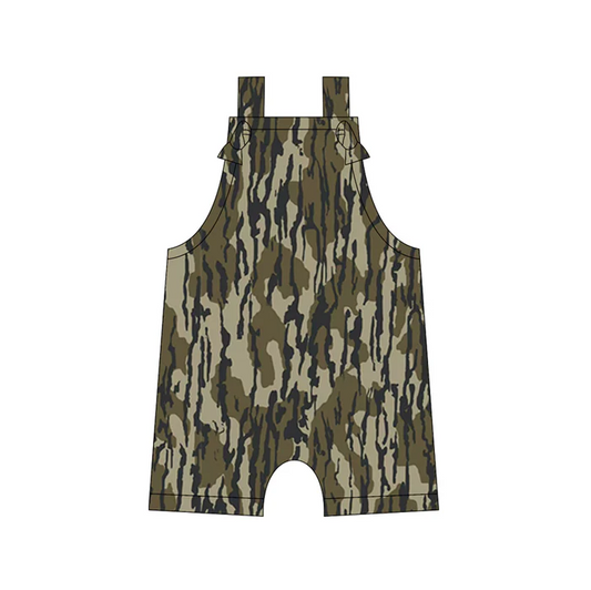 5.14 Preorder moq 5 Baby Boys Straps Bottonland Camouflage Rompers