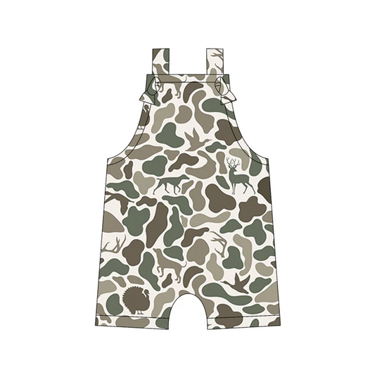 5.14 Preorder moq 5 Baby Boys Straps Duck Deer Camouflage Rompers