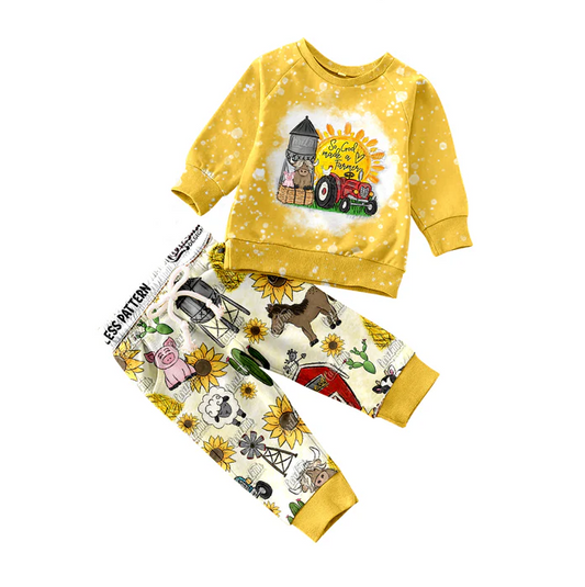 5.14 Baby Boys Pig Farm Bell Pants Sets preorder(moq 5)