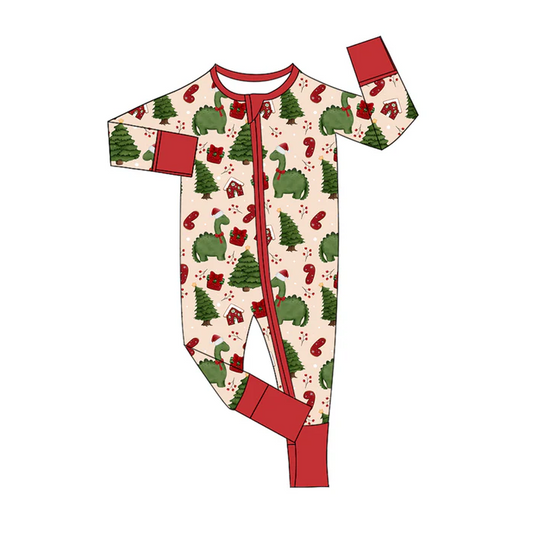 5.22 Preorder (moq 5)Baby Kids Long Sleeves Hats Dinosaurs Zipper Rompers
