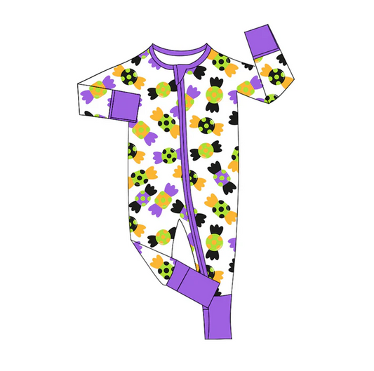 5.22 Preorder (moq 5)Baby Kids Long Sleeves Colorful Candy Zipper Rompers