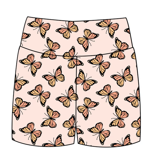 5.26 Preorder moq 5 Baby Girls Butterfly Biking Shorts Bottoms