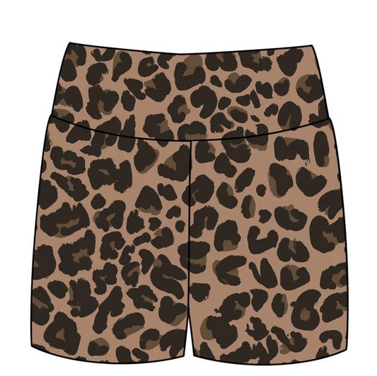 5.26 Preorder moq 5 Baby Girls Leopard Biking Shorts Bottoms