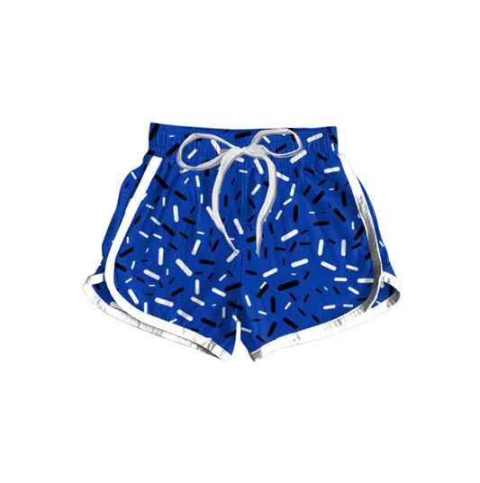 5.27 Preorder moq 5 Baby Girls Blue Sprikle Drips Bottom Shorts
