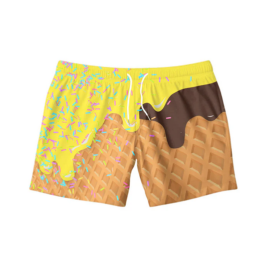 5.27 Preorder moq 5 Baby Boys Yellow Chocolate Drips Shorts Bottoms