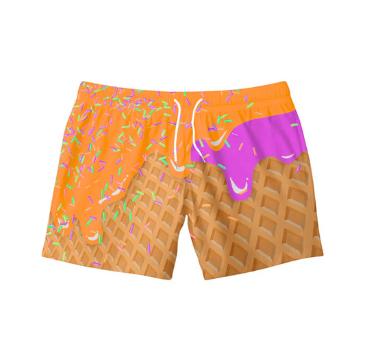 5.27 Preorder moq 5 Baby Boys Orange Chocolate Drips Shorts Bottoms