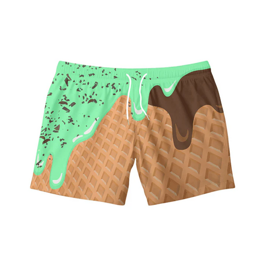 5.27 Preorder moq 5 Baby Boys Green Chocolate Drips Shorts Bottoms