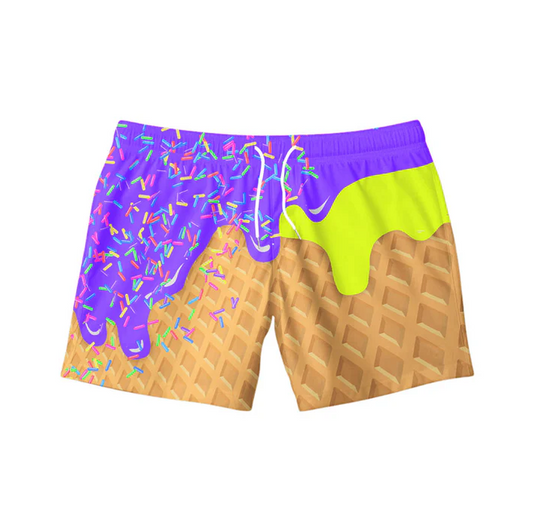 5.27 Preorder moq 5 Baby Boys Purple Chocolate Drips Shorts Bottoms