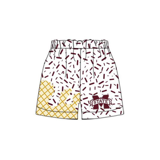 5.27 Preorder moq 5 Baby Boys Mississippi Team Shorts Bottoms