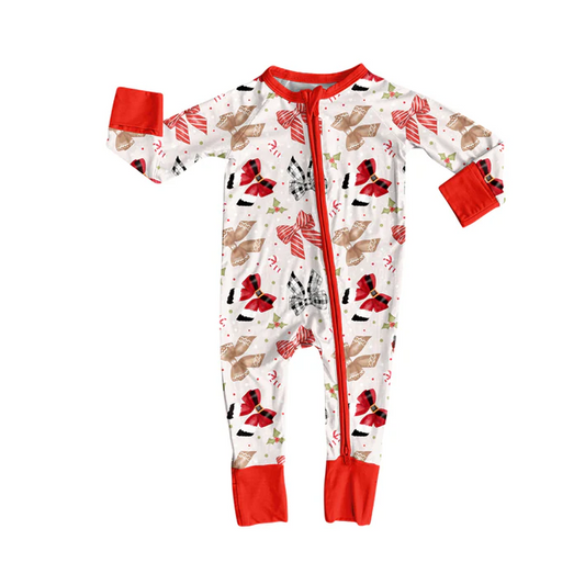 6.2 Preorder (moq 5)Baby Girls Long Sleeves Colorful Bows Zipper Pant Rompers