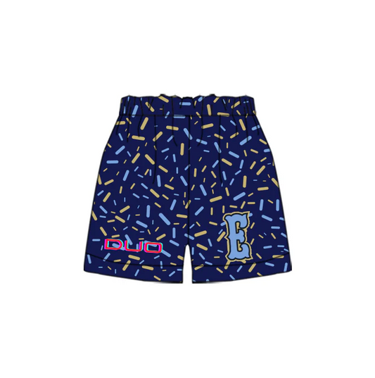 6.3 Preorder moq 5 Baby Boys Navy E Sprinkles Team drips Shorts Bottoms