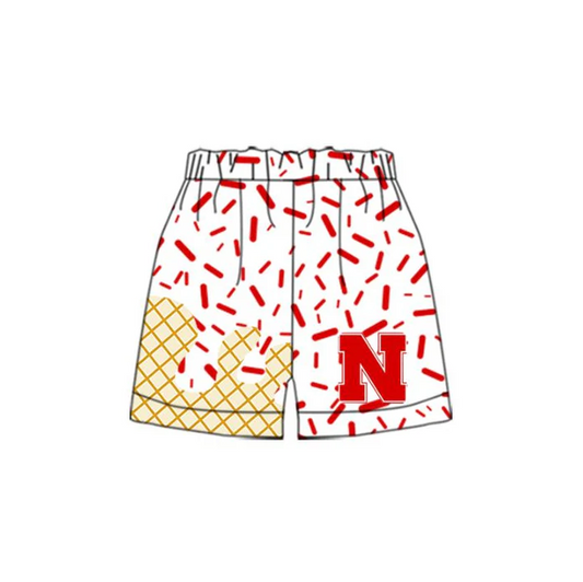 6.3 Preorder moq 5 Baby Boys Red N Sprinkles Team drips Shorts Bottoms