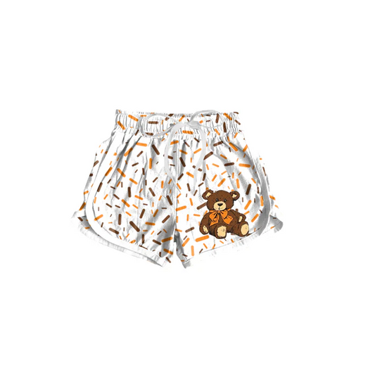 6.3 Preorder(moq 5) Baby Girls Brown Bear Sprinkles Sports Shorts