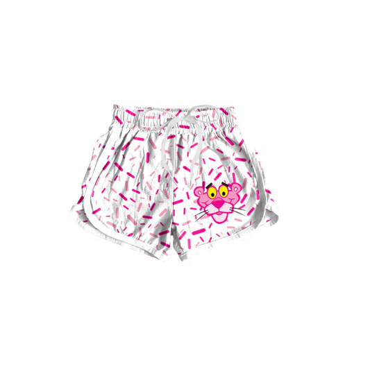 6.3 Preorder(moq 5) Baby Girls Pink Tiger Sprinkles Sports Shorts