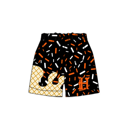 6.3 Preorder moq 5 Baby Boys Orange H Sprinkles Team Shorts Bottoms
