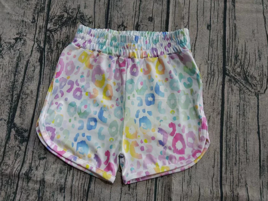 6.12 Preorder moq 5 Baby Girls Colorful Leopard Summer Shorts Bottom