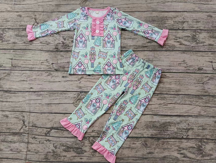 6.13 Baby Girls Christmas Soldier Pajamas Clothes Sets preorder(moq 5)