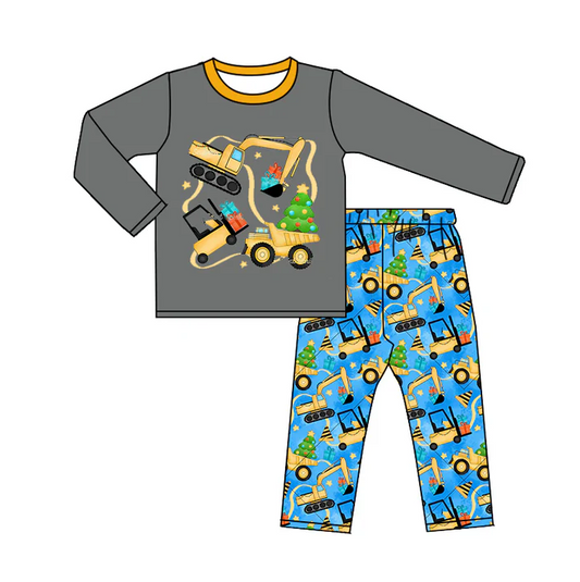 6.13 Baby Boys Christmas Construction Pants Clothes Sets preorder(moq 5)