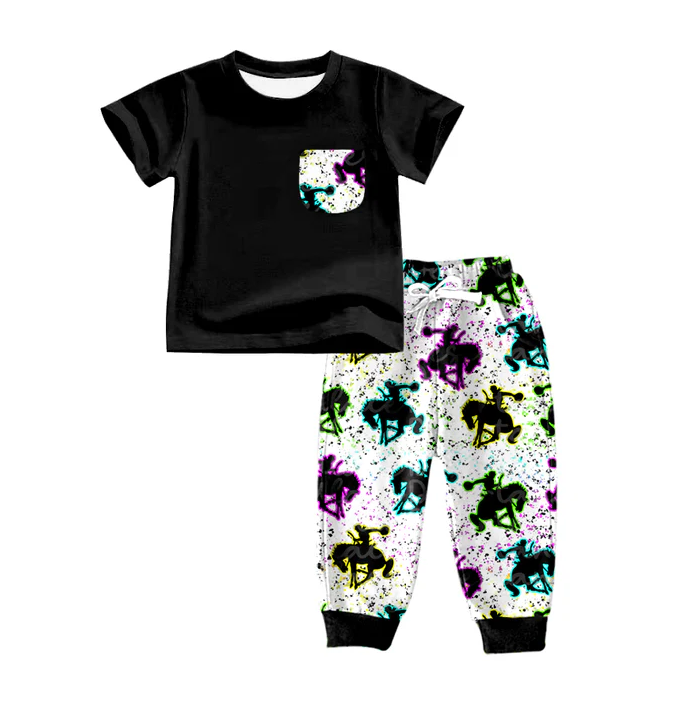 6.13 Baby Girls Pink Tractor Pajamas Clothes Sets preorder(moq 5)