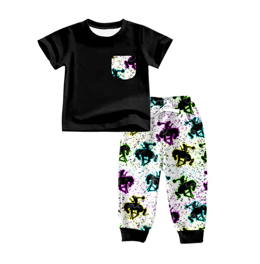 6.13 Baby Girls Pink Tractor Pajamas Clothes Sets preorder(moq 5)