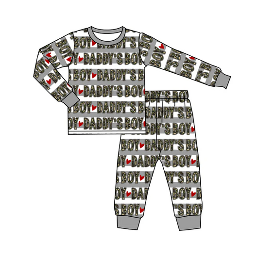 6.13 Baby Daddy's Boy Pajamas Clothes Sets preorder(moq 5)