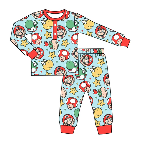 6.13 Baby Boys Game Red Pants Clothes Sets preorder(moq 5)