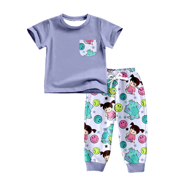6.13 Baby Girls Purple Ghost Clothes Sets preorder(moq 5)