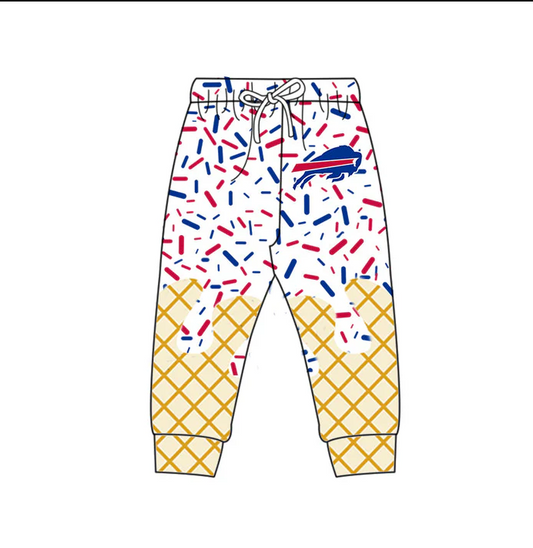 6.14 Preorder (moq 5)Baby Boys Hot Blue Bull Drip Team Legging Pants