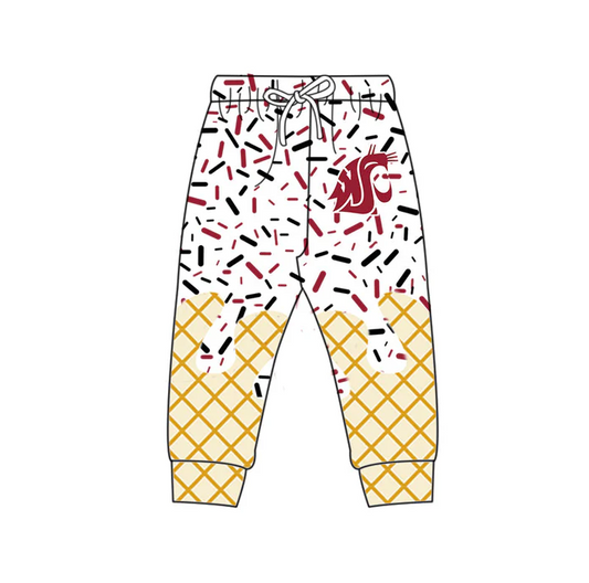6.14 Preorder (moq 5)Baby Boys Red Cougars Drip Team Legging Pants