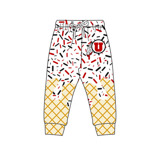 6.14 Preorder (moq 5)Baby Boys Red U Drip Team Legging Pants